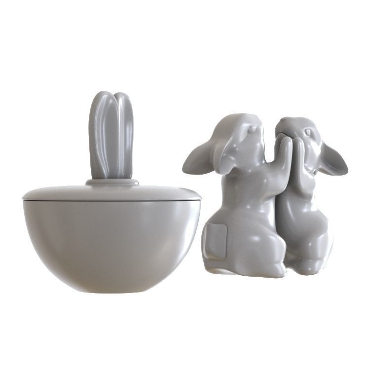 Easter Bunny Set 3D print model_1