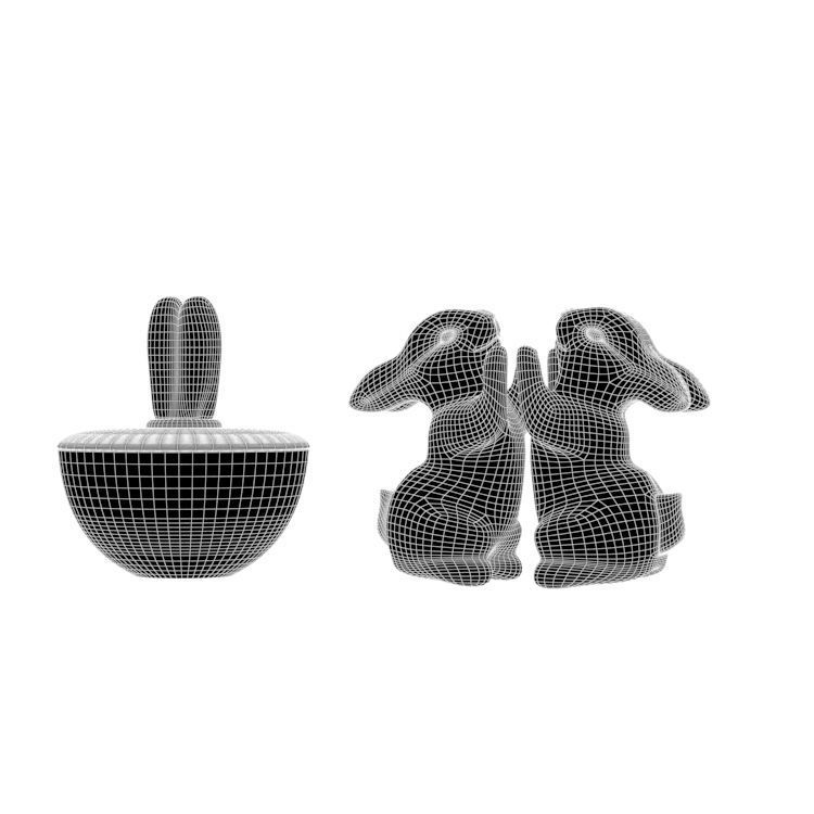 Easter Bunny Set 3D print model_2