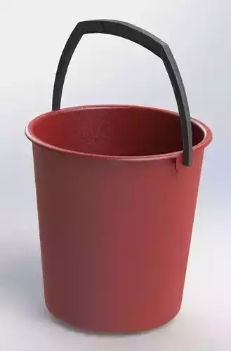 Plastic Bucket 10L with Handle 3D print model