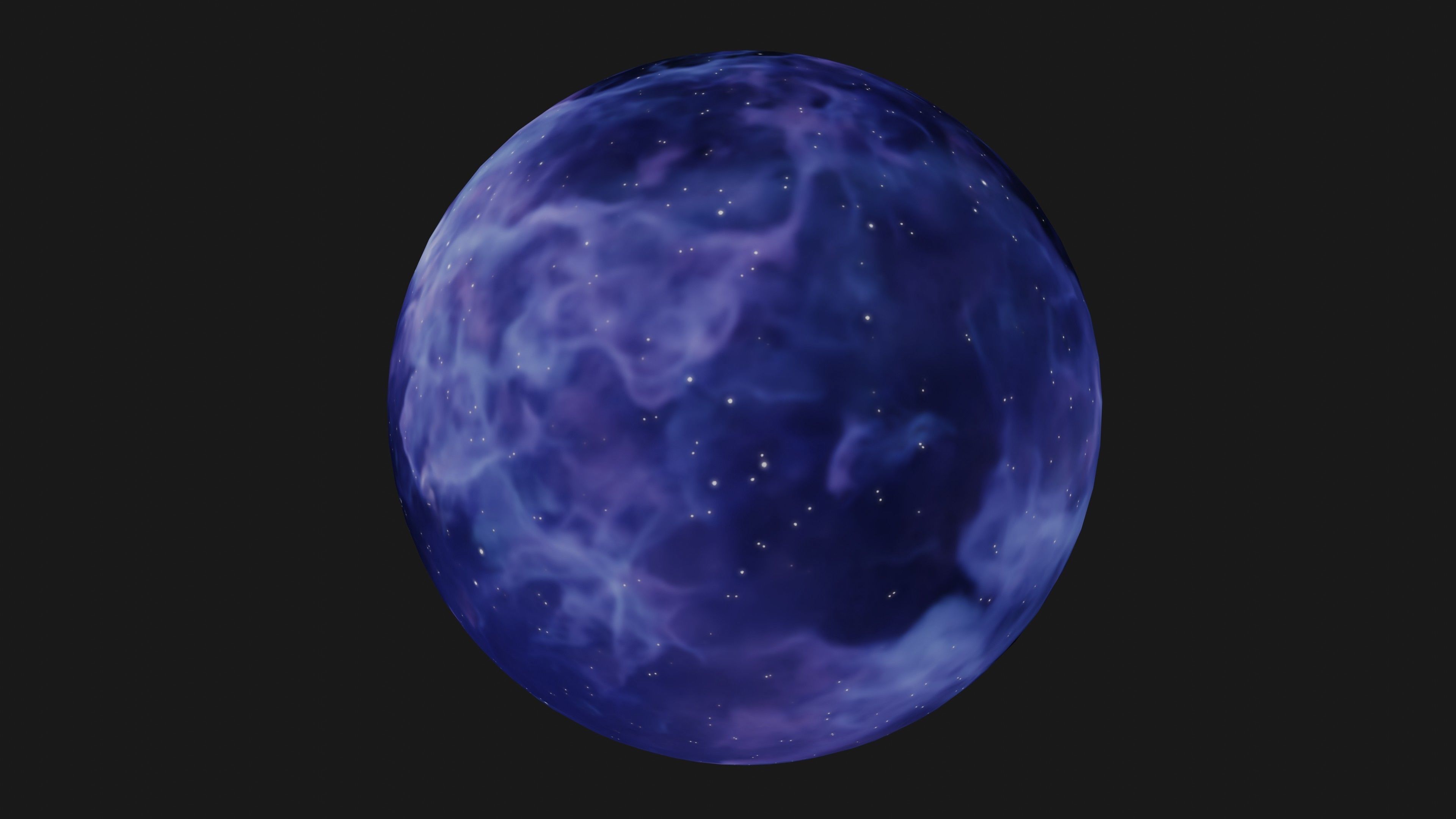 HDRI Panoramic Sky - real violet nebula 360 starfield Low-poly 3D model_6