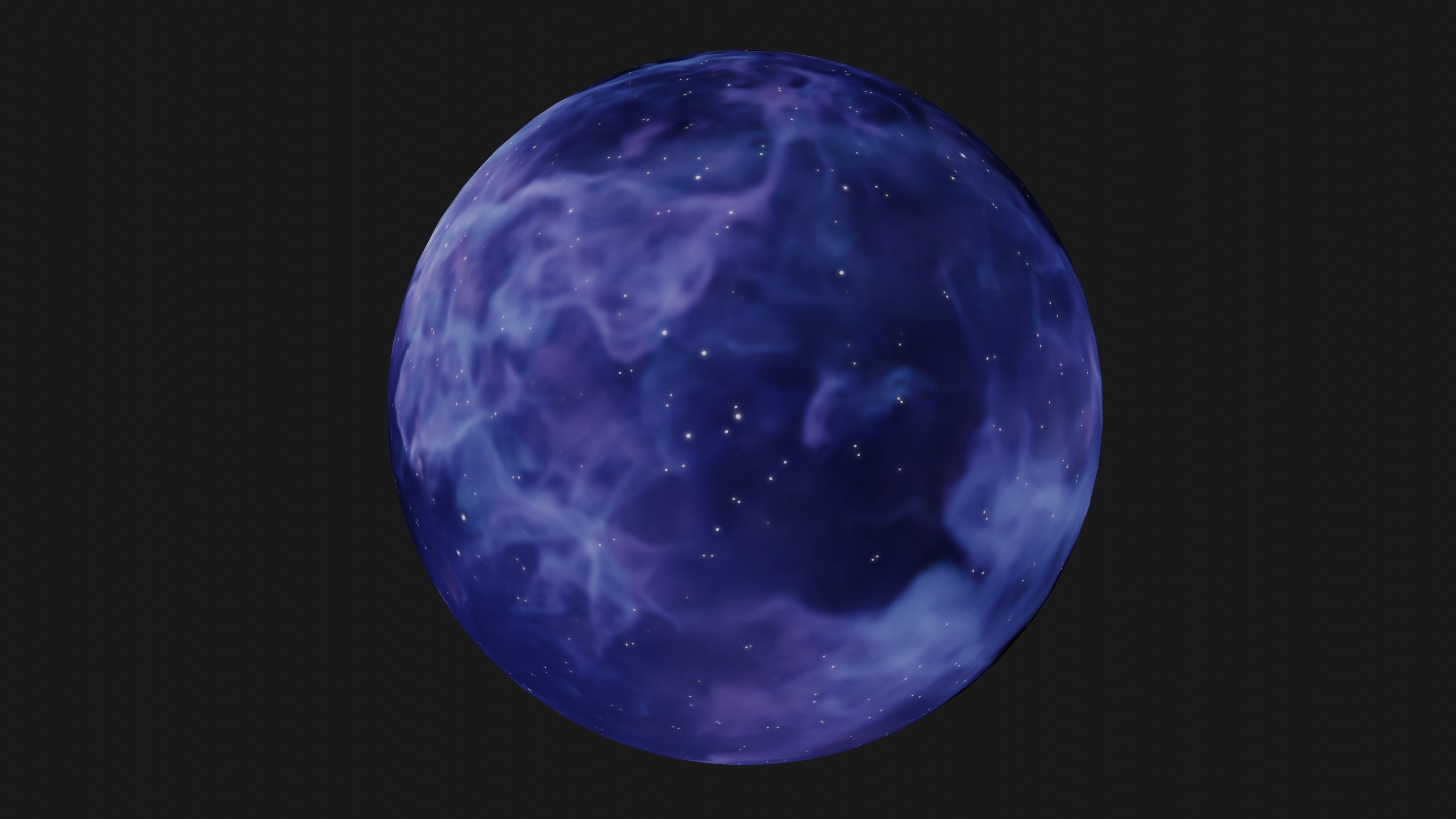 HDRI Panoramic Sky - real violet nebula 360 starfield Low-poly 3D model_3