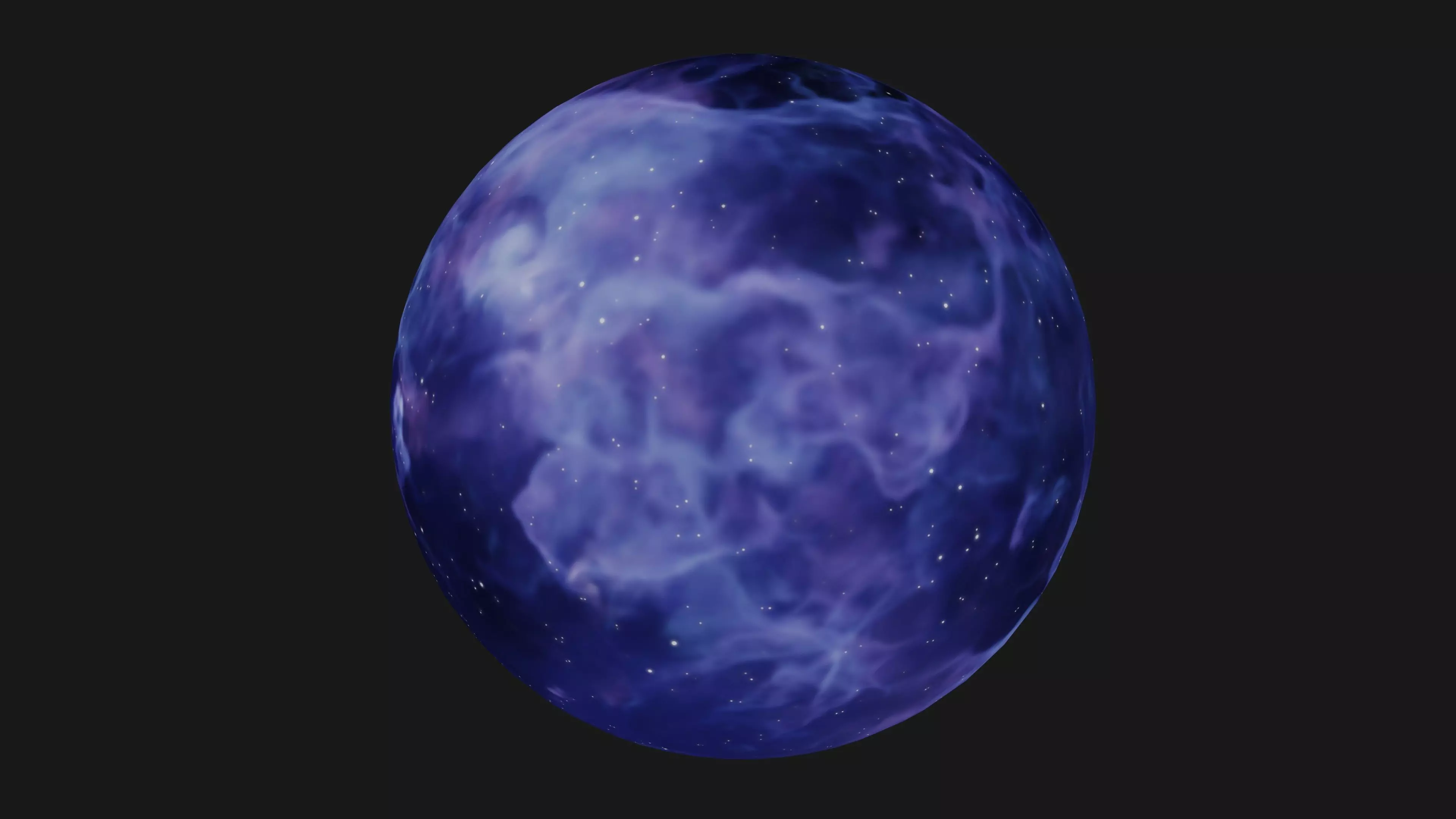 HDRI Panoramic Sky - real violet nebula 360 starfield Low-poly 3D model_0