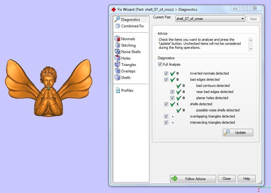 Cross gold pendant 3D print model_9