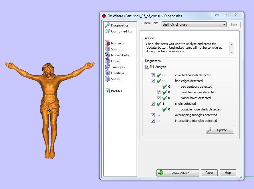 Cross gold pendant 3D print model_7