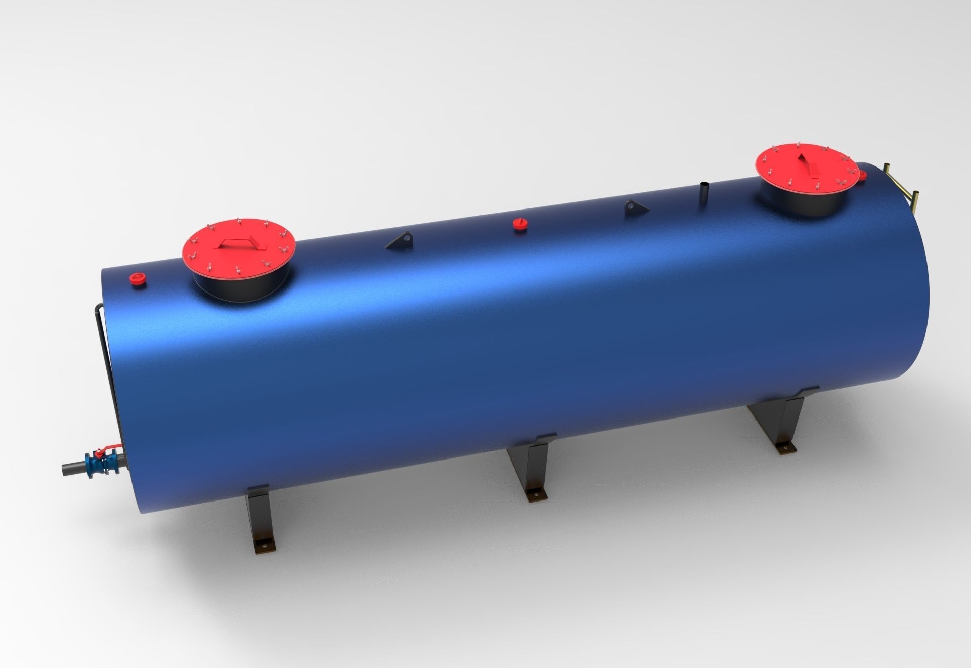 Fluid Tank Low-poly 3D model_8