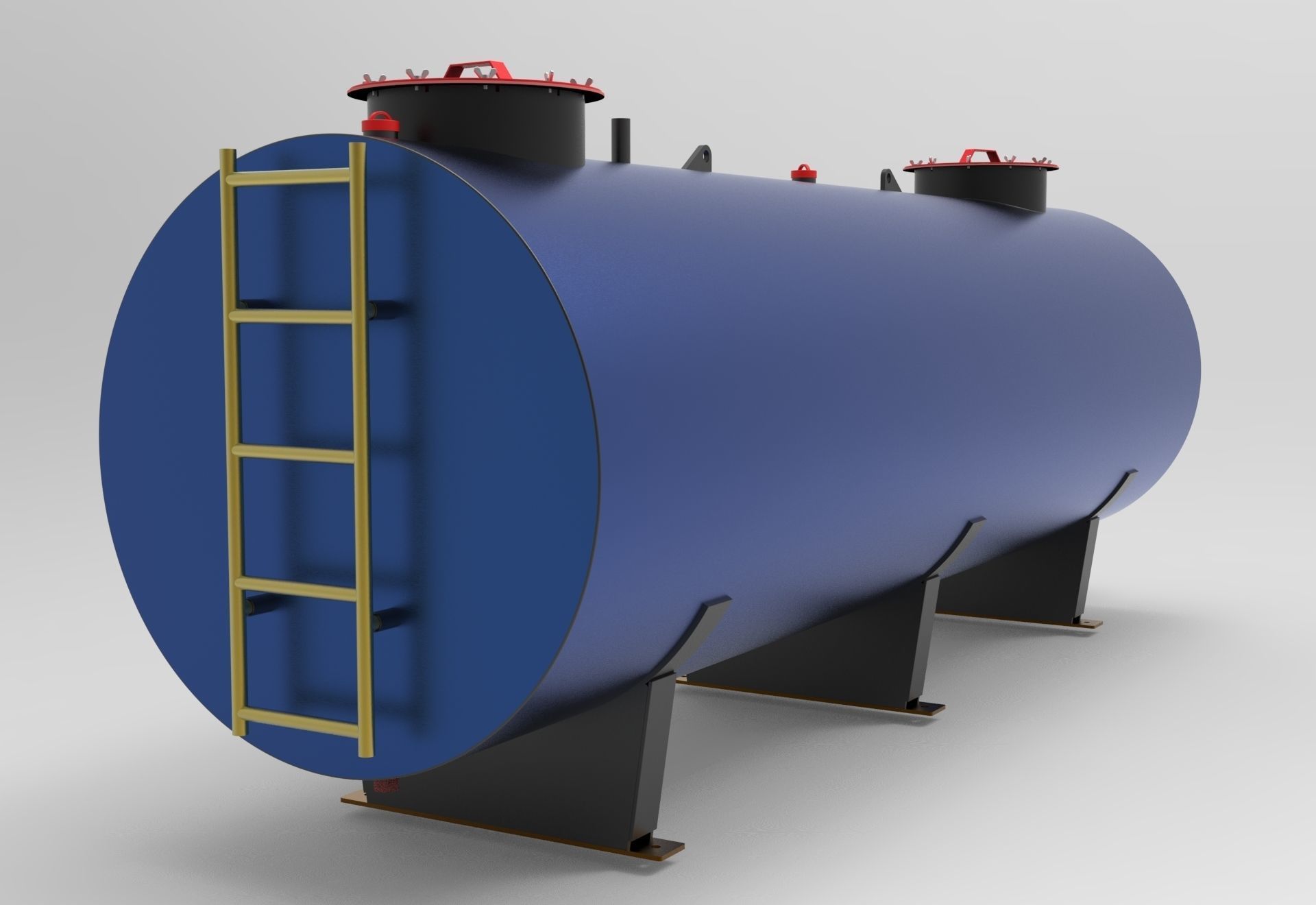 Fluid Tank Low-poly 3D model_1