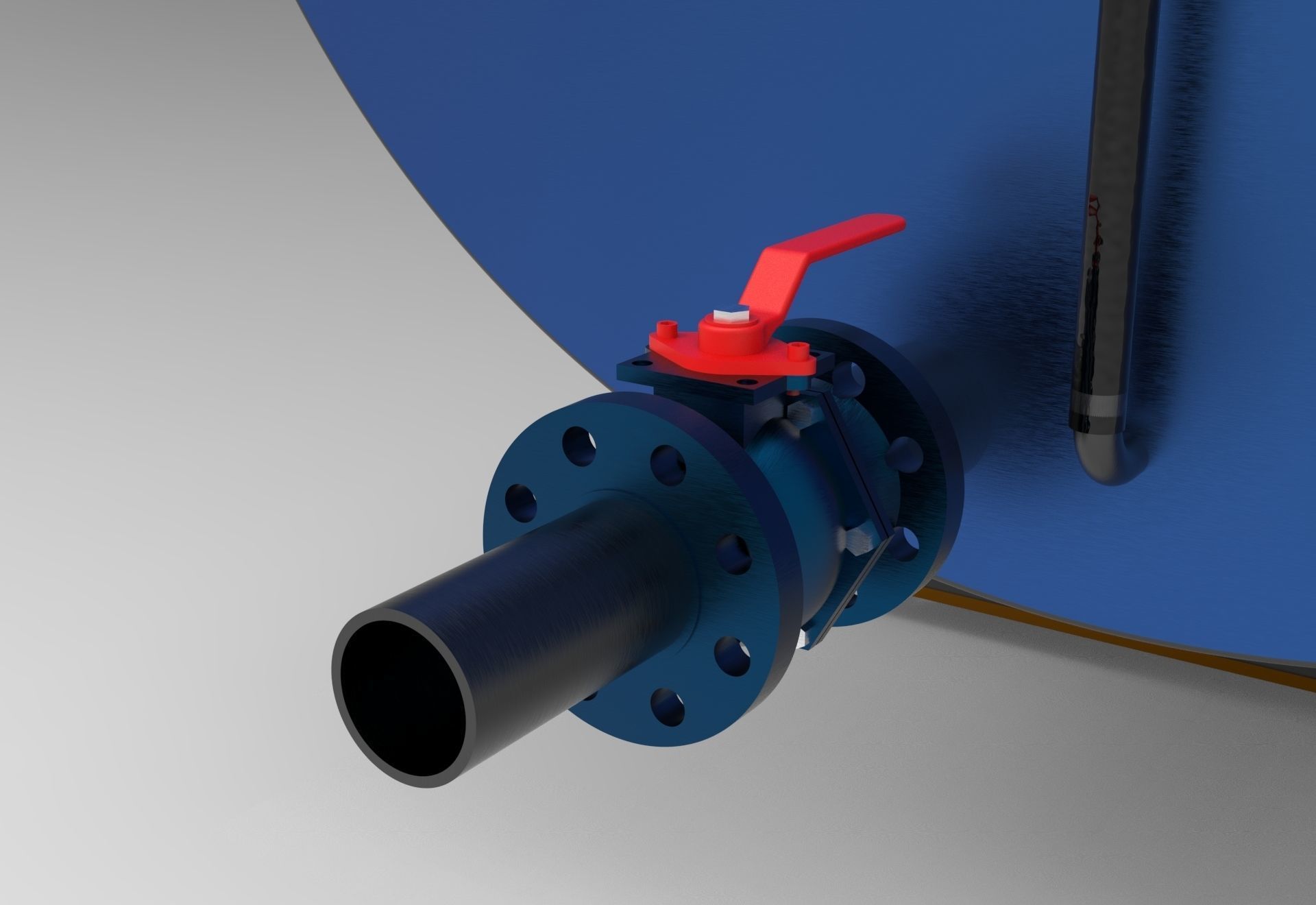 Fluid Tank Low-poly 3D model_5