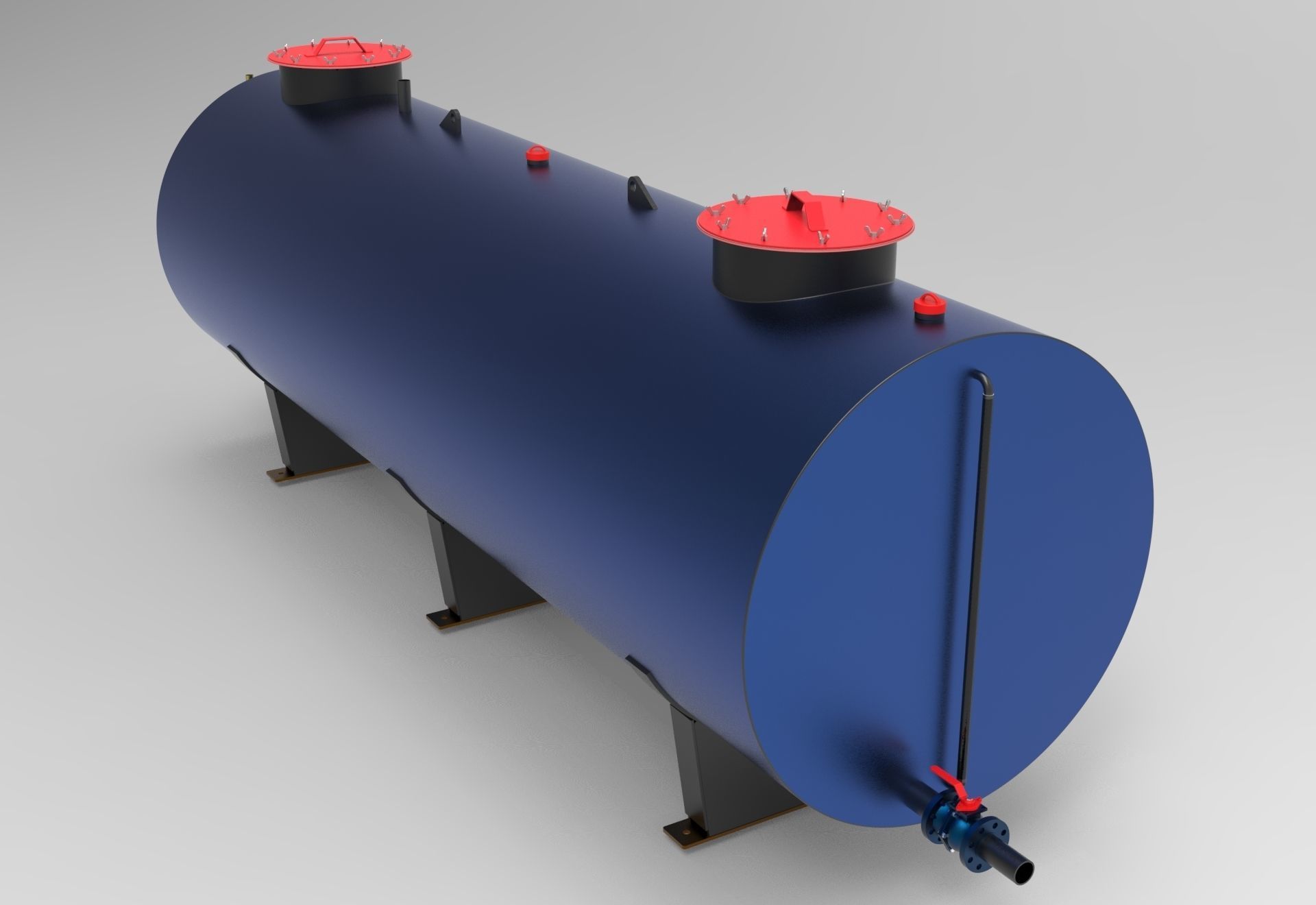 Fluid Tank Low-poly 3D model_4