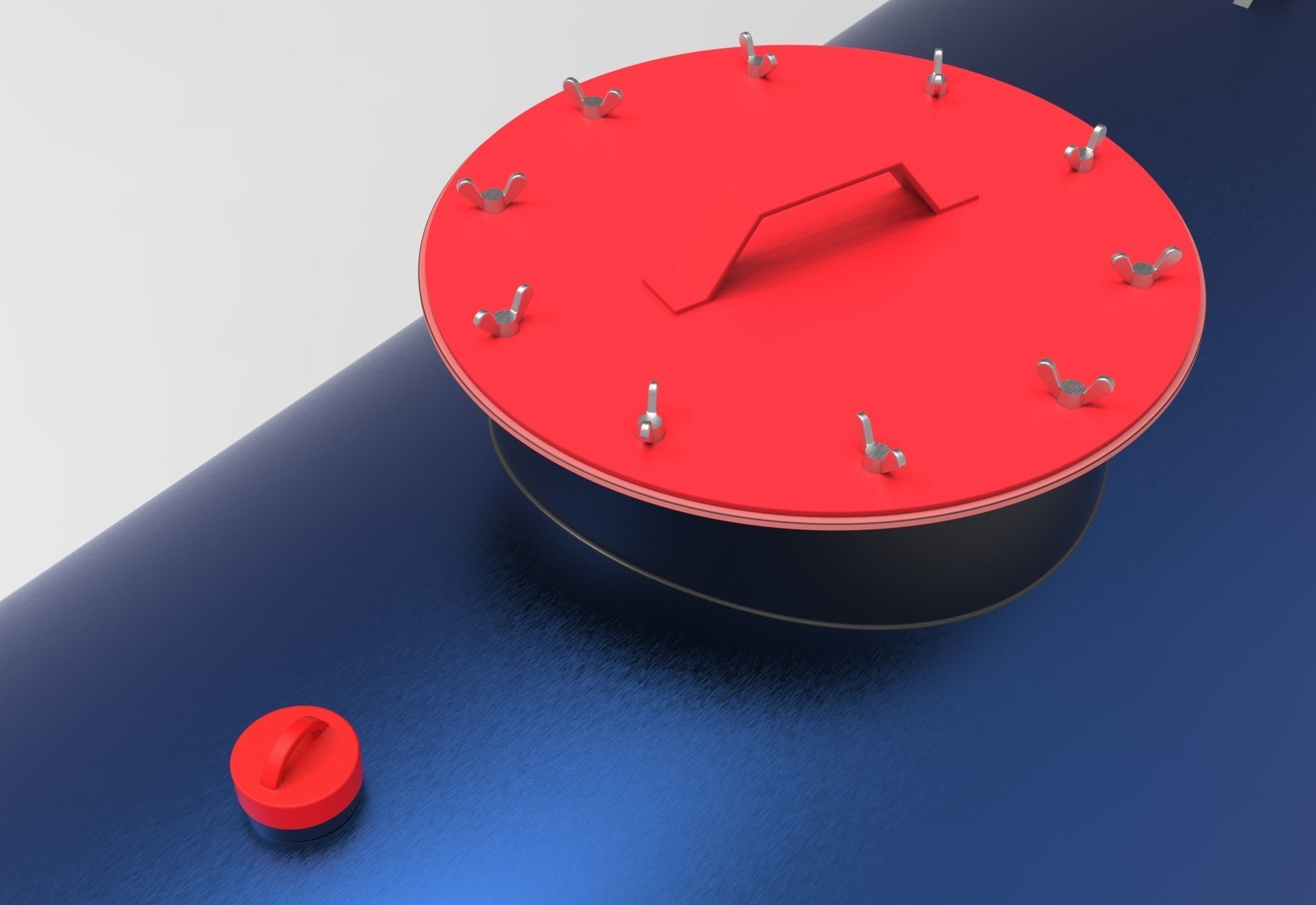 Fluid Tank Low-poly 3D model_6