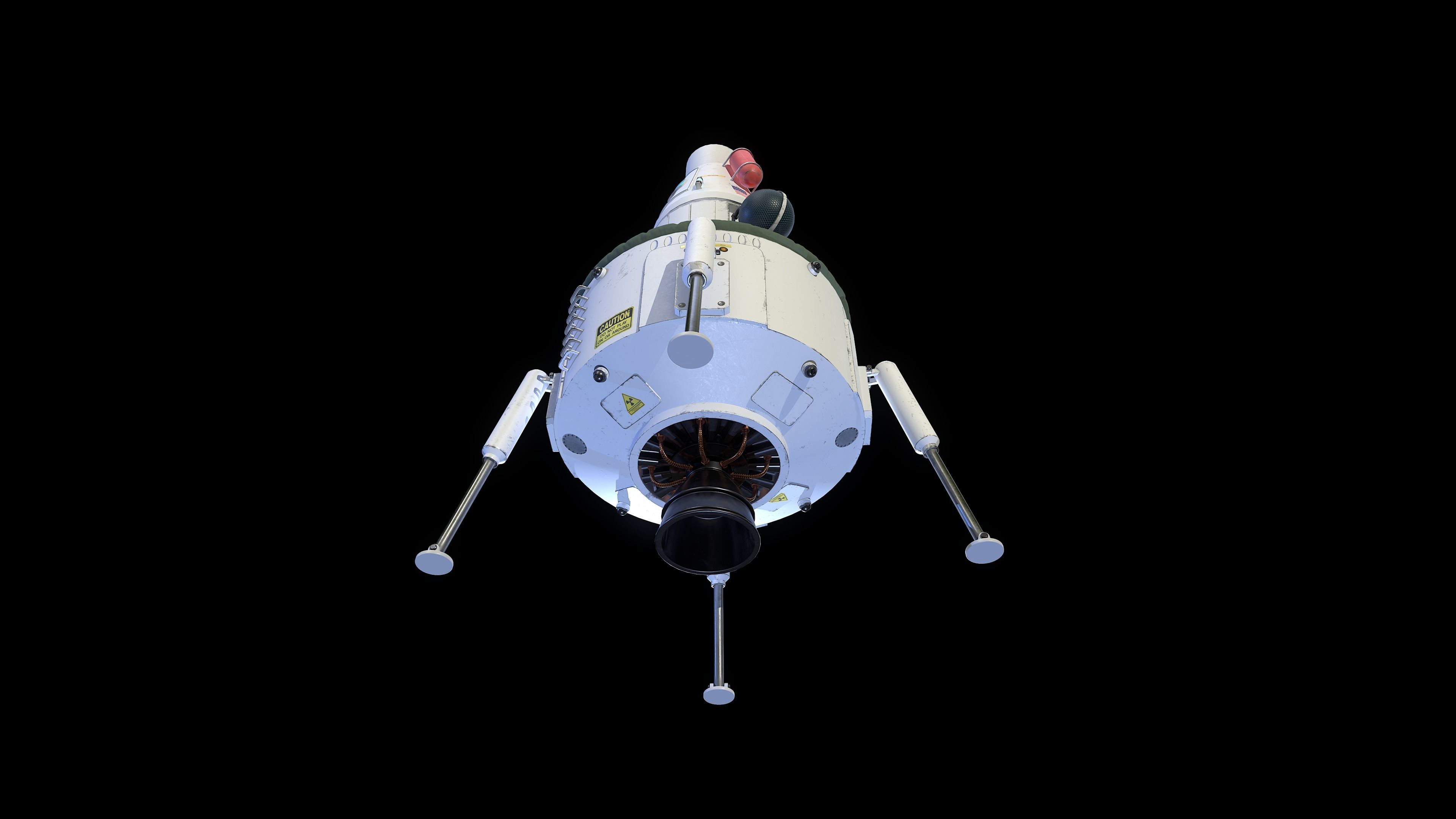 Space-ship star wars spacecraft Low-poly 3D model_3