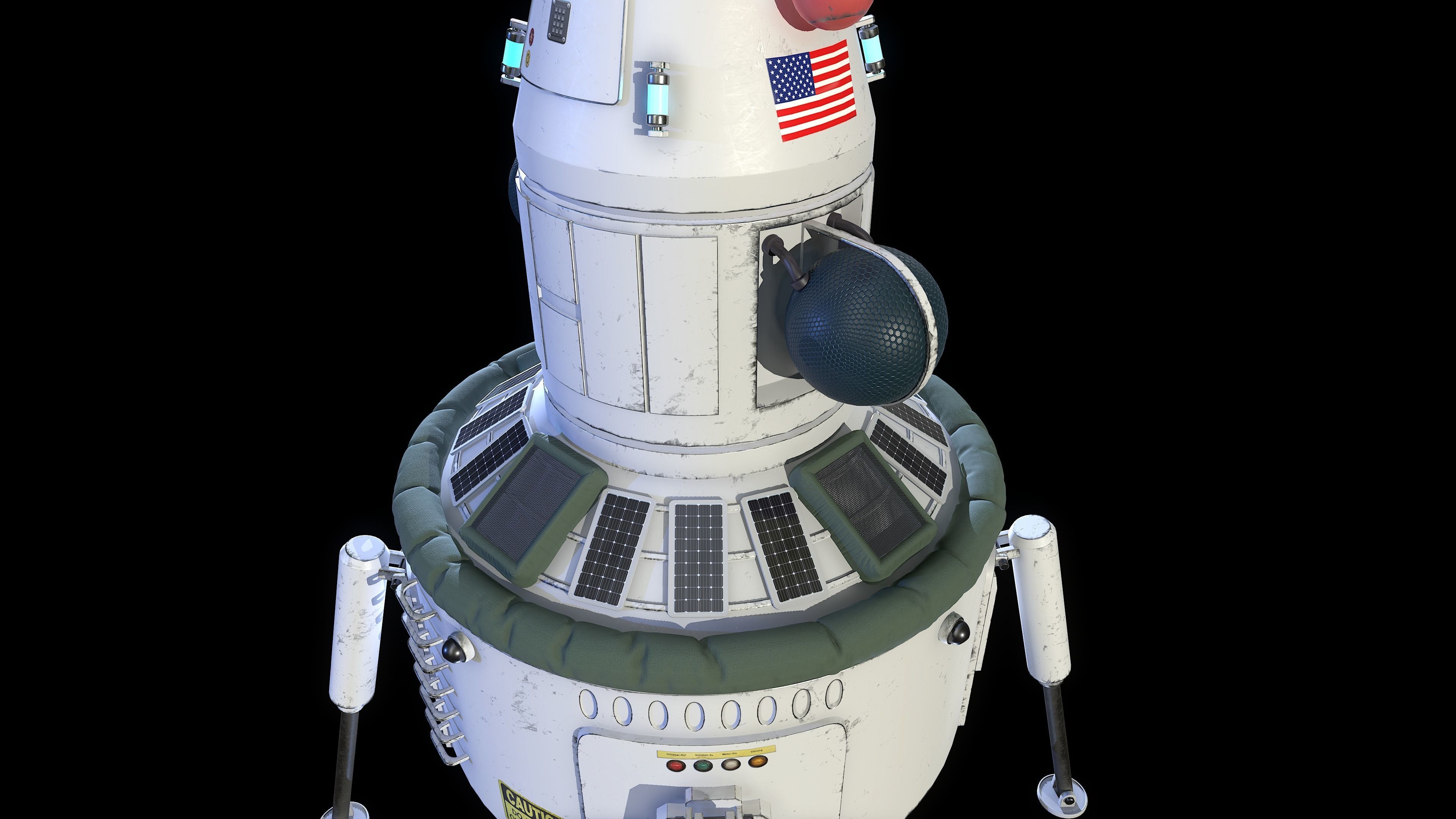 Space-ship star wars spacecraft Low-poly 3D model_5