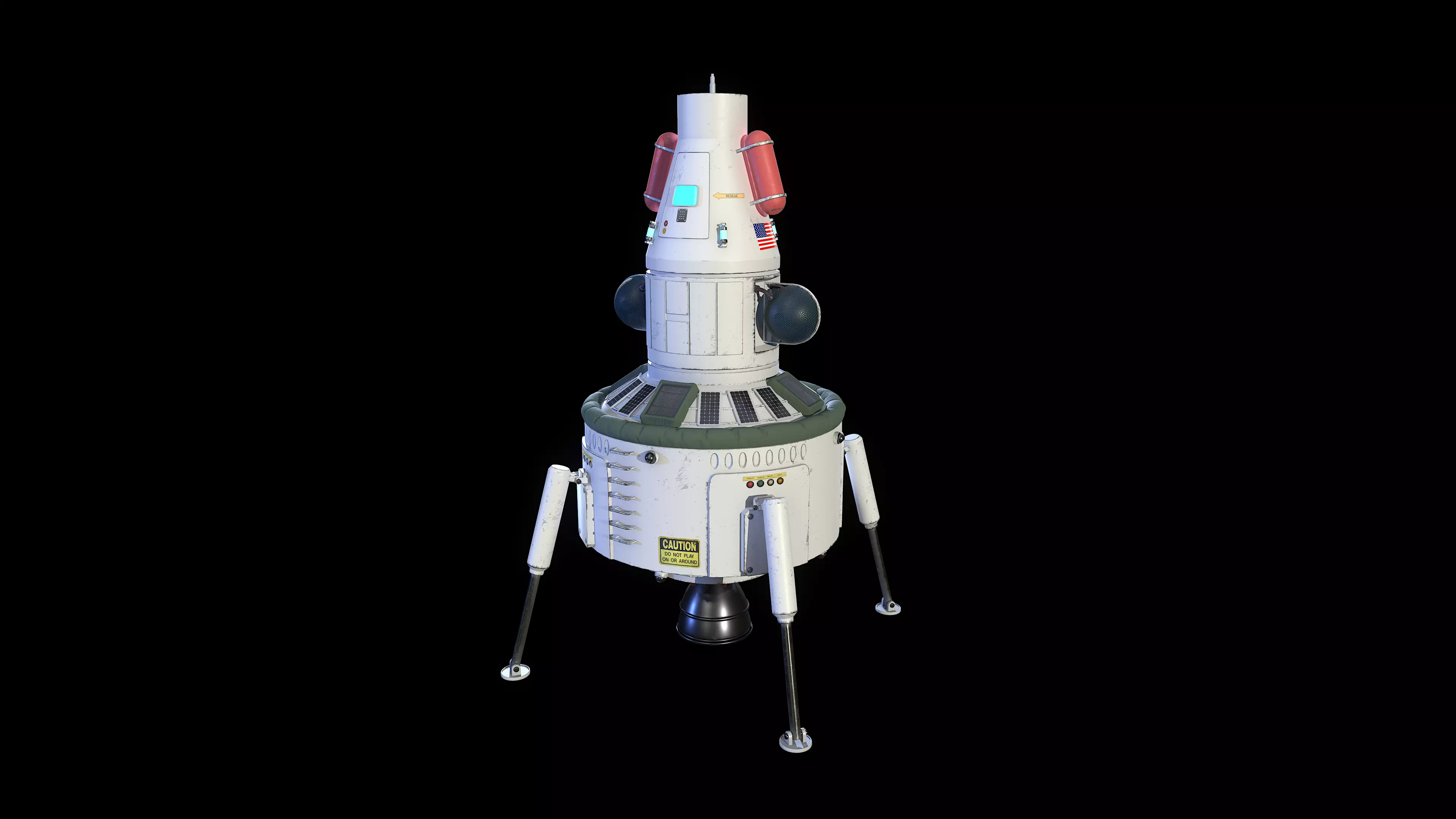 Space-ship star wars spacecraft Low-poly 3D model_0