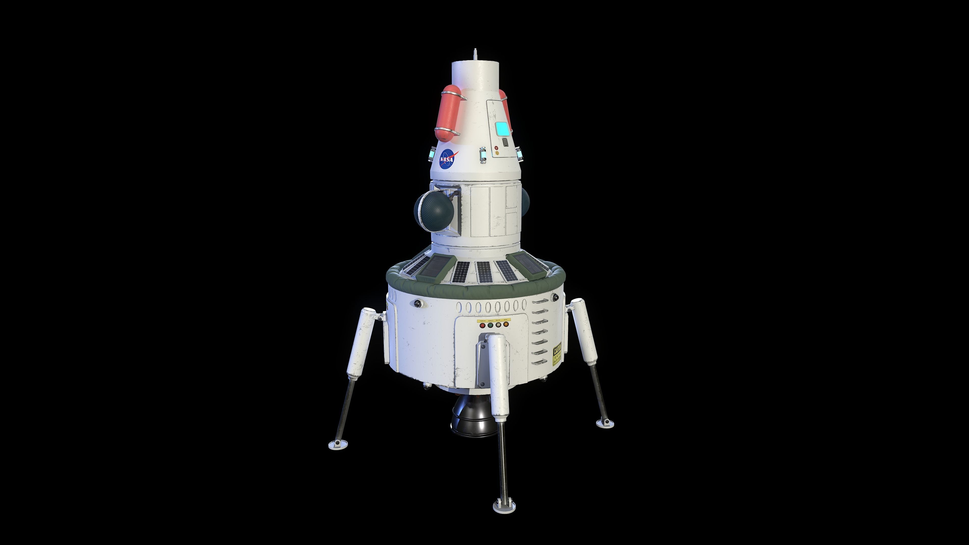 Space-ship star wars spacecraft Low-poly 3D model_1