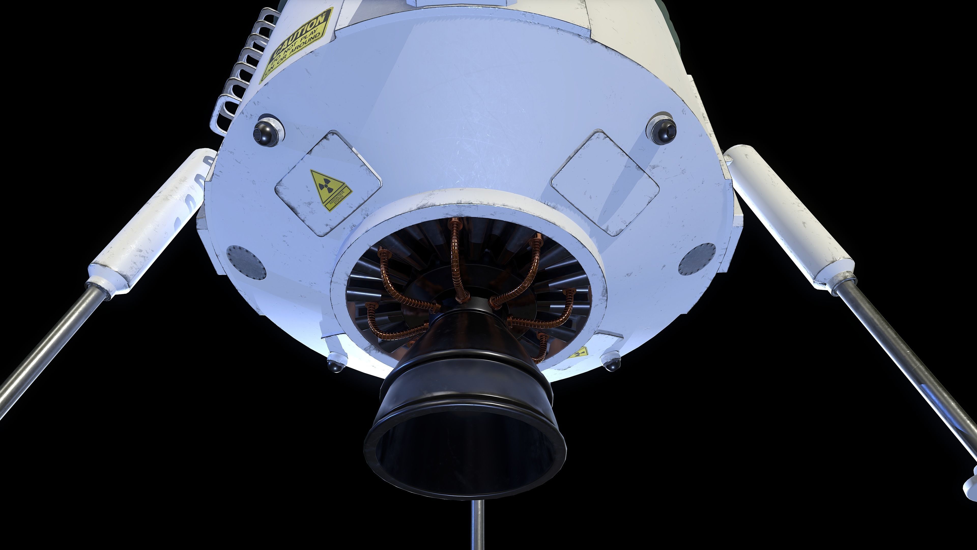 Space-ship star wars spacecraft Low-poly 3D model_4