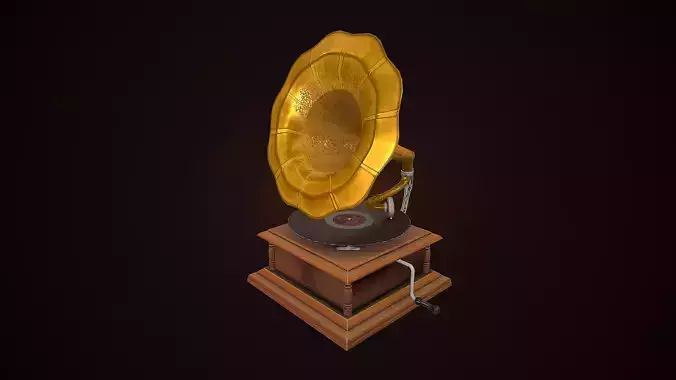 GRAMOPHONE STYLIZED CARTOON 