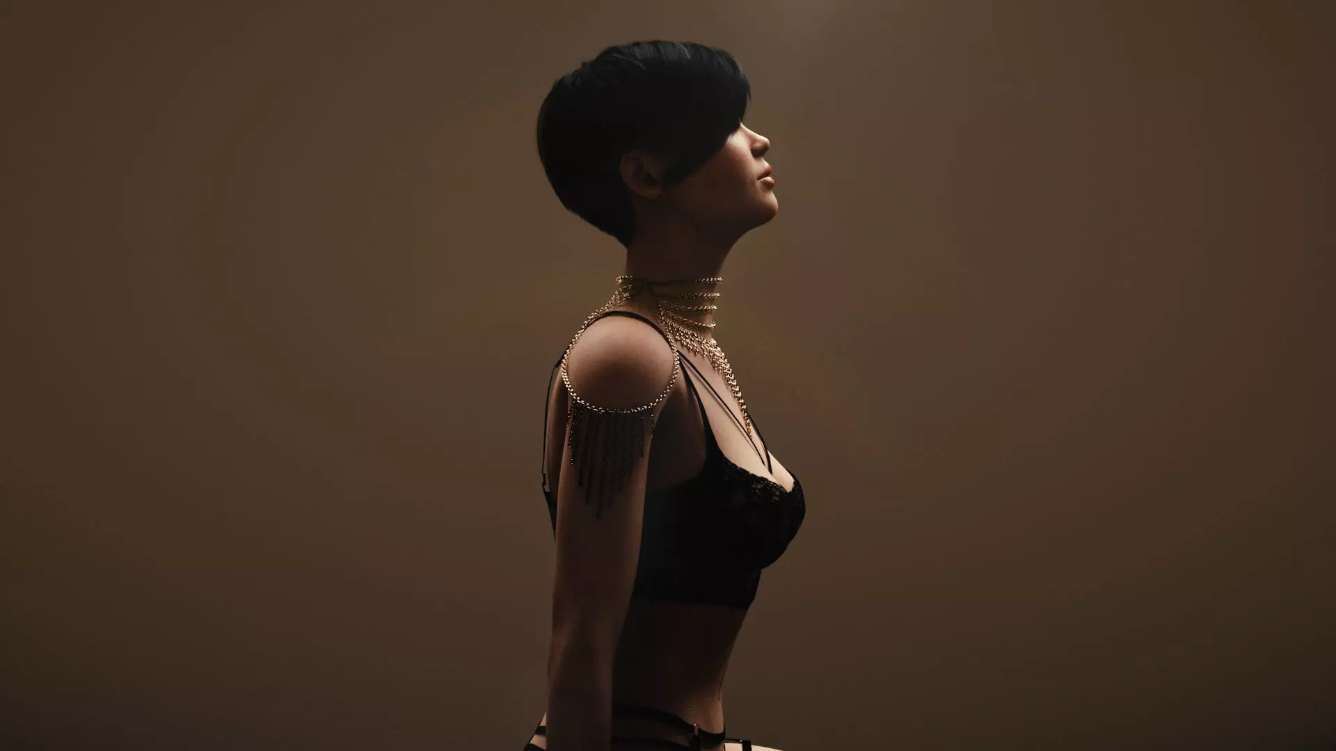 Kristine Rigged Female Model with Facial Blend shapes Low-poly 3D model_0