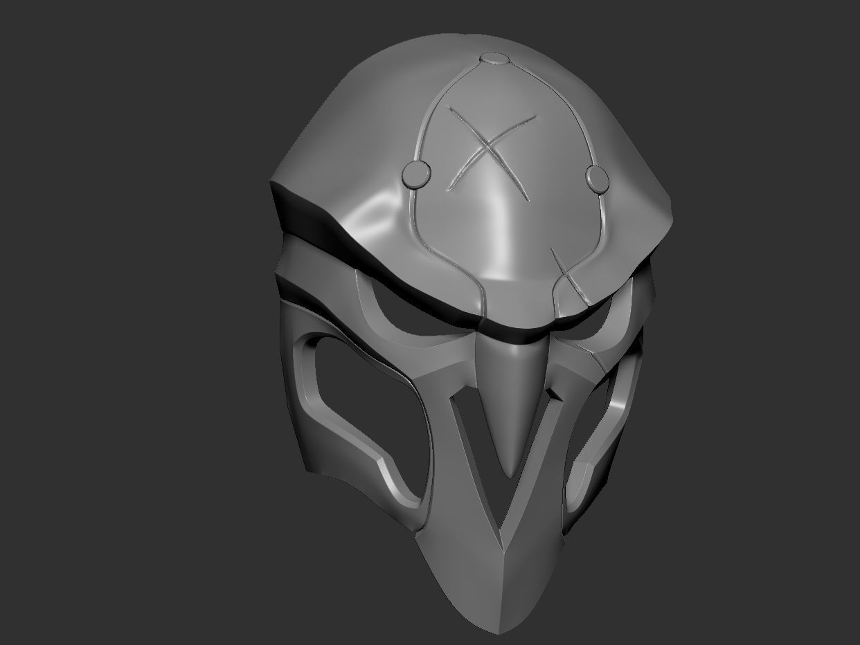reaper mask-file STL for print  3D print model_6