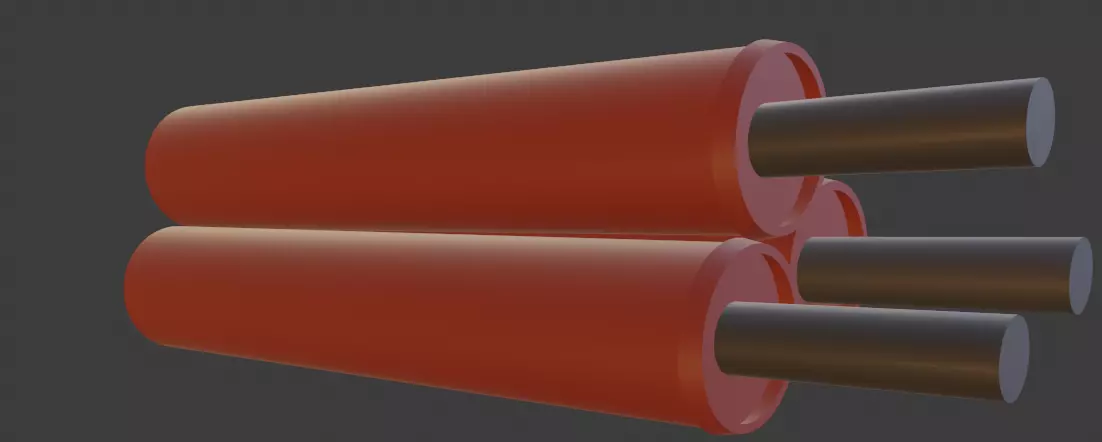 bomba three rolls of wire 3D print model