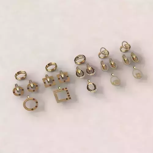 engagement rings 3D Model Collection 3D print model tmtr03