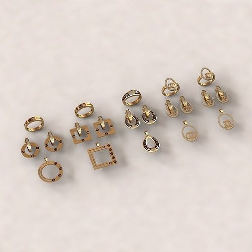 engagement rings 3D Model Collection 3D print model tmtr03 3D print model