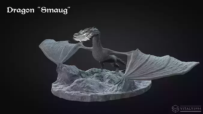 Dragon Smaug 3D print model