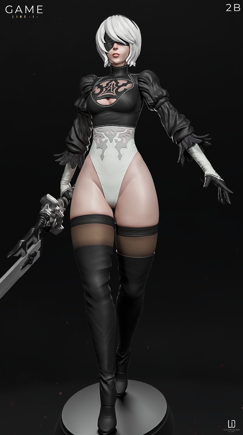 2B - 3D print - STL - Nier 3D print model_2