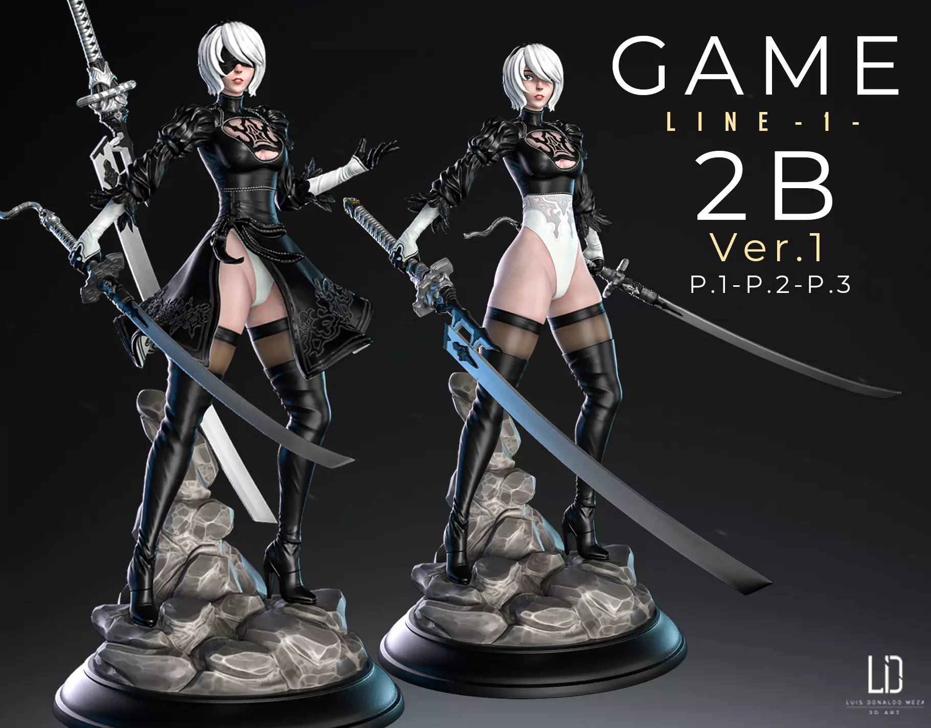 2B - 3D print - STL - Nier 3D print model_0