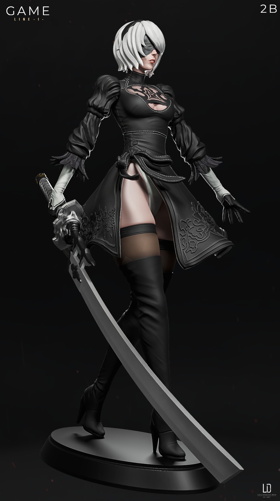 2B - 3D print - STL - Nier 3D print model_1