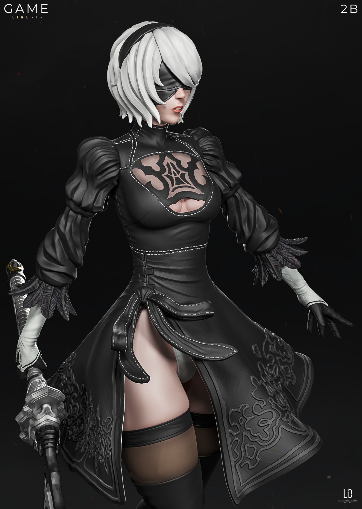 2B - 3D print - STL - Nier 3D print model_4
