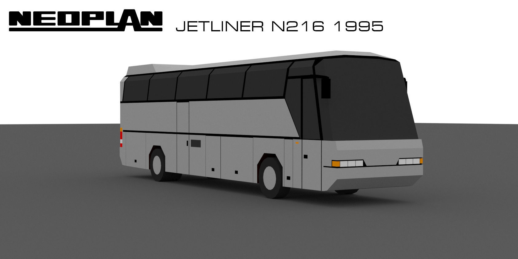 Neoplan bus set 1994-1995 Free low-poly 3D model_5