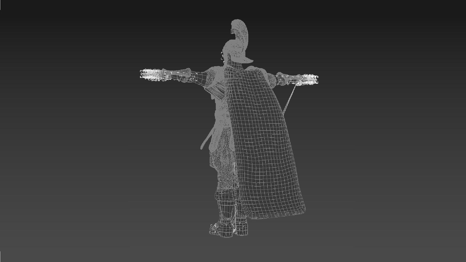 Roman Soldier Low-poly 3D model_11