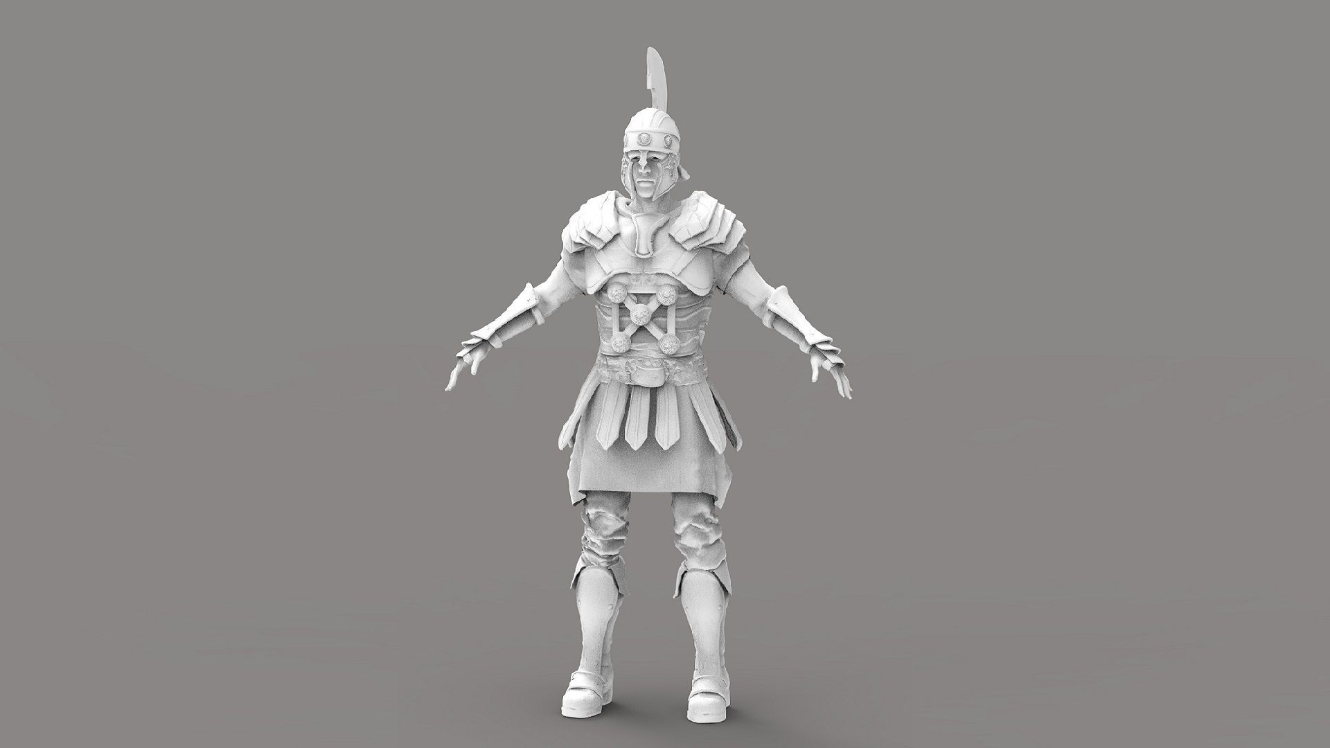 Roman Soldier Low-poly 3D model_8