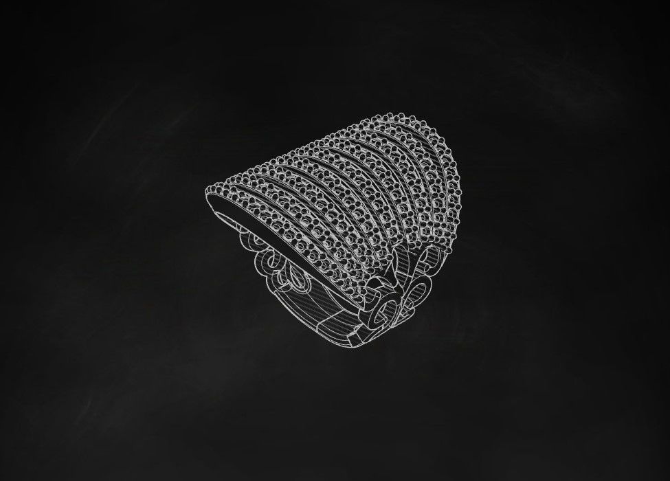 Model 574 Pave Diamond Ring 7 US Size  3D print model_15