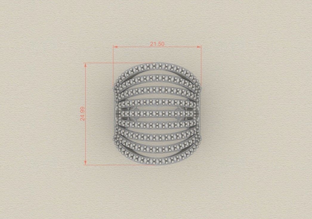 Model 574 Pave Diamond Ring 7 US Size  3D print model_11