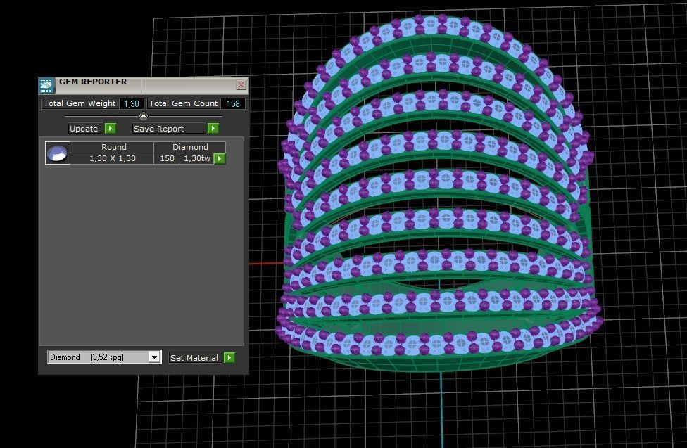 Model 574 Pave Diamond Ring 7 US Size  3D print model_16