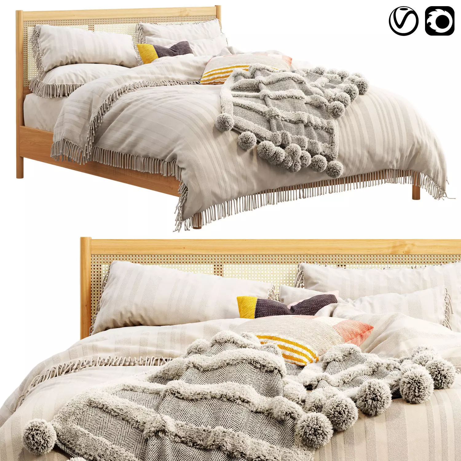 Joybird Cleo Bed 3D model_0