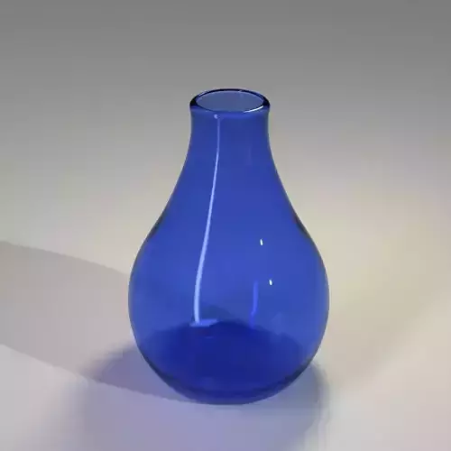 Blue glass vase