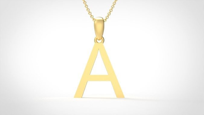 Model 602 Classic Initial Light A Letter 3D print model