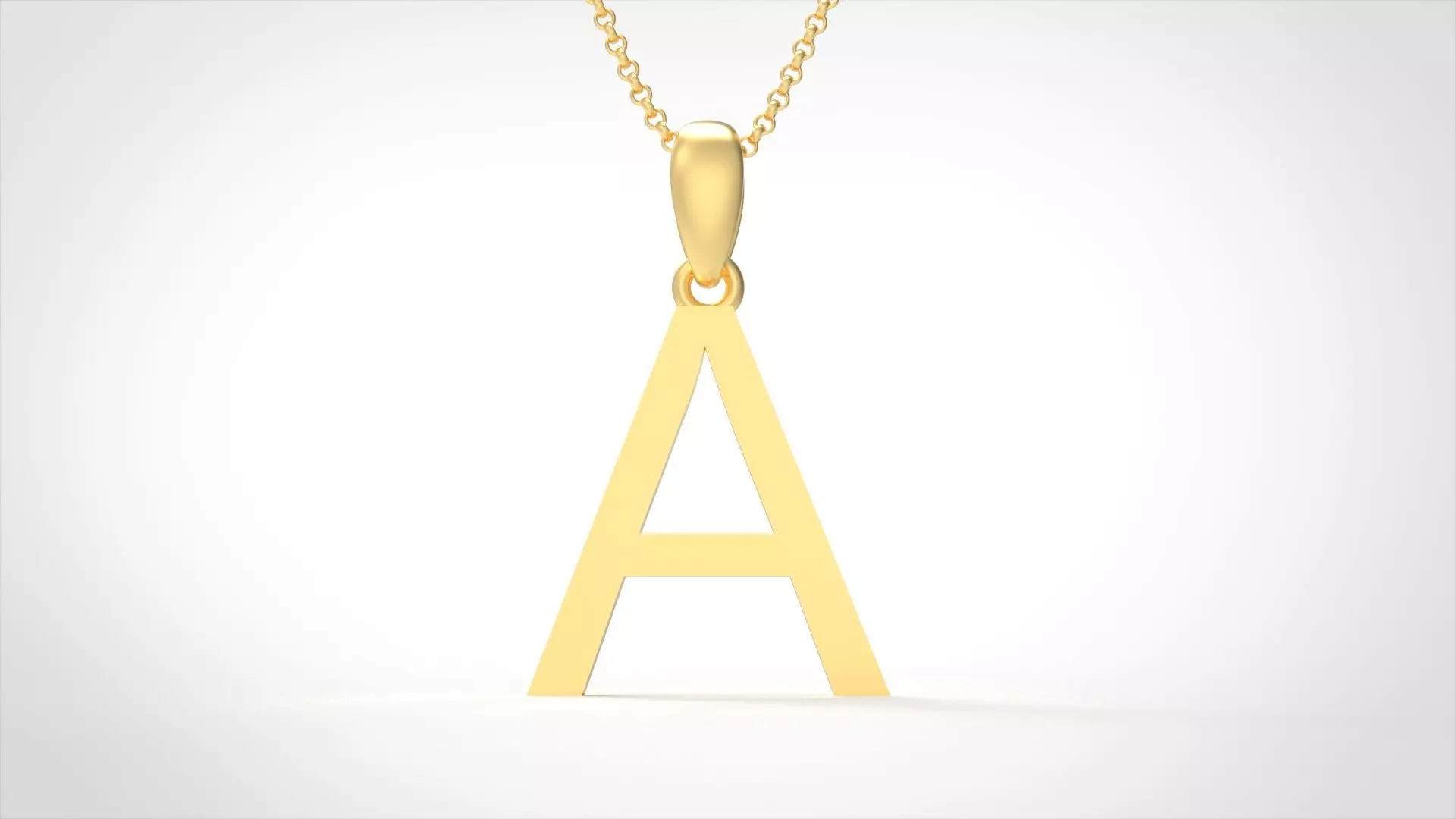 Model 602 Classic Initial Light A Letter 3D print model_0