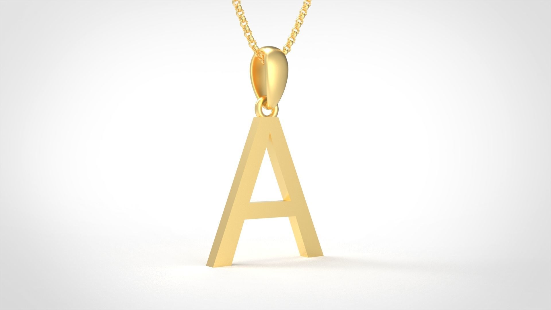 Model 602 Classic Initial Light A Letter 3D print model_1