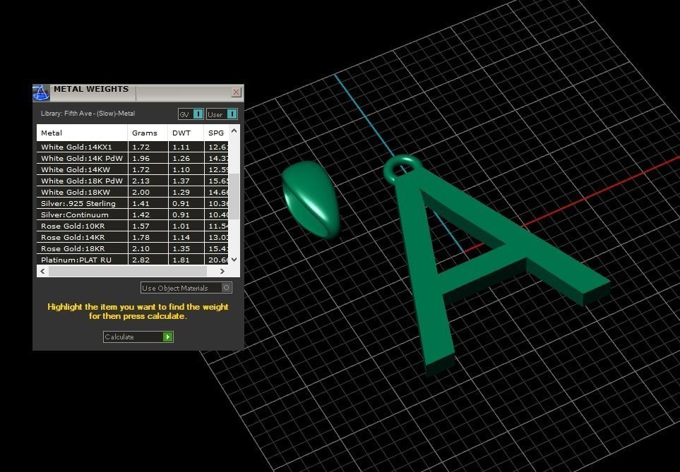 Model 602 Classic Initial Light A Letter 3D print model_12