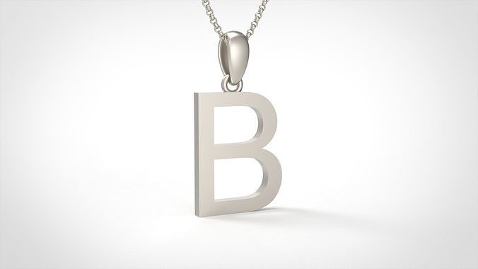 Model 603 Classic Initial Light B Letter 3D print model