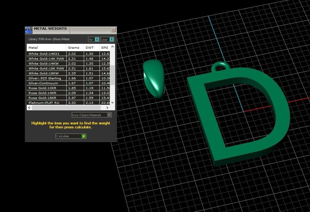 Model 605 Classic Initial Light D Letter 3D print model_13