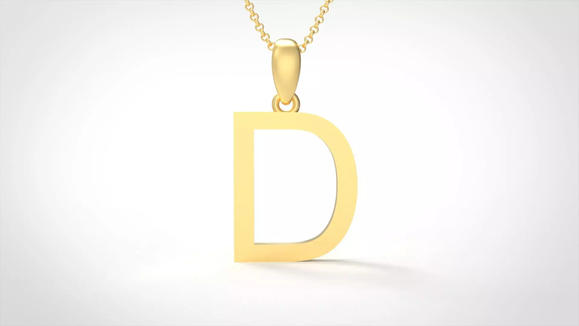 Model 605 Classic Initial Light D Letter 3D print model_0