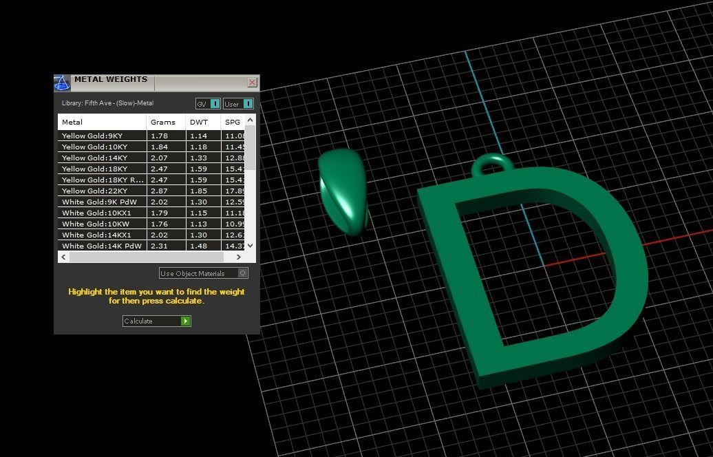 Model 605 Classic Initial Light D Letter 3D print model_12