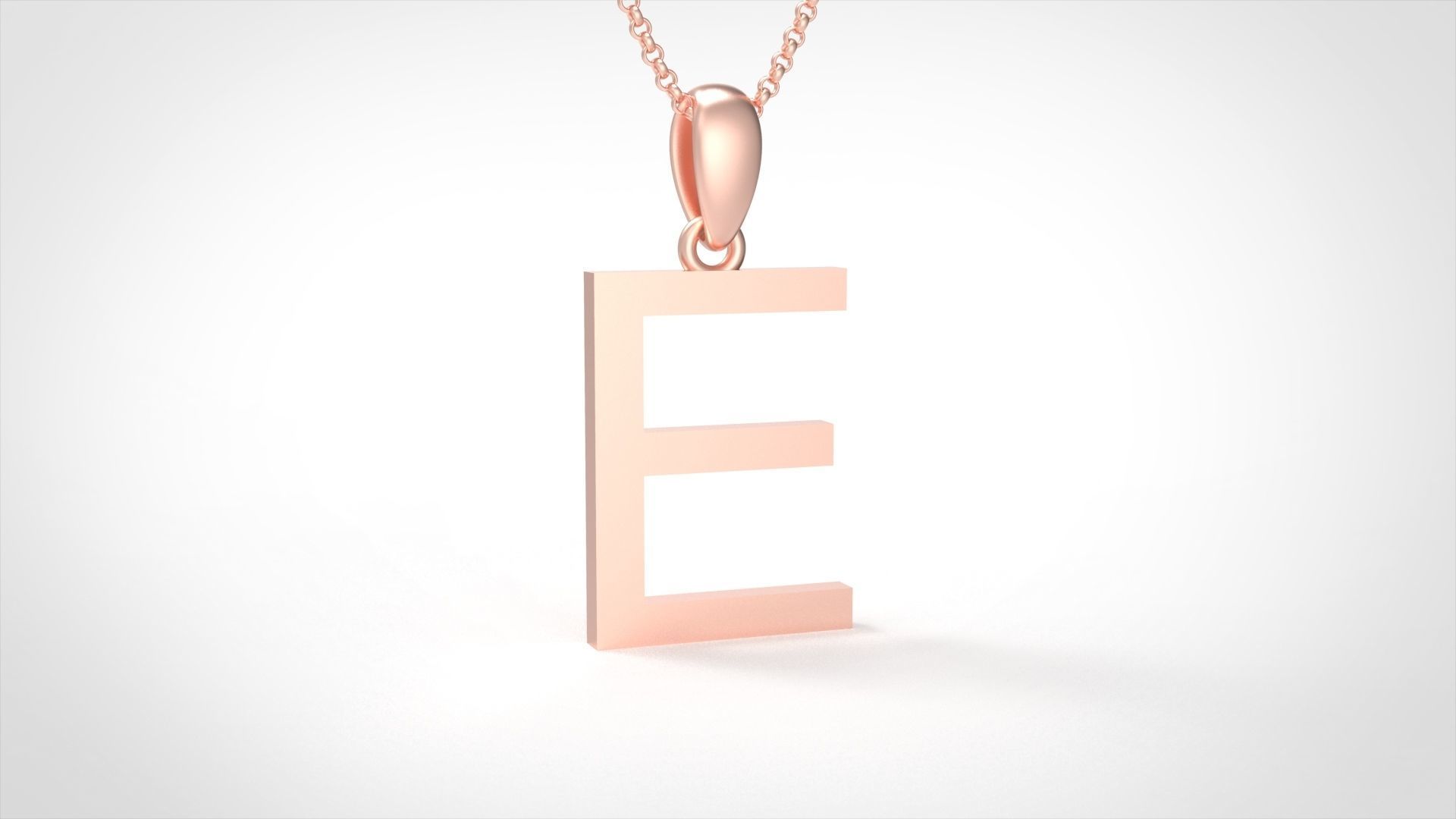 Model 606 Classic Initial Light E Letter 3D print model_6