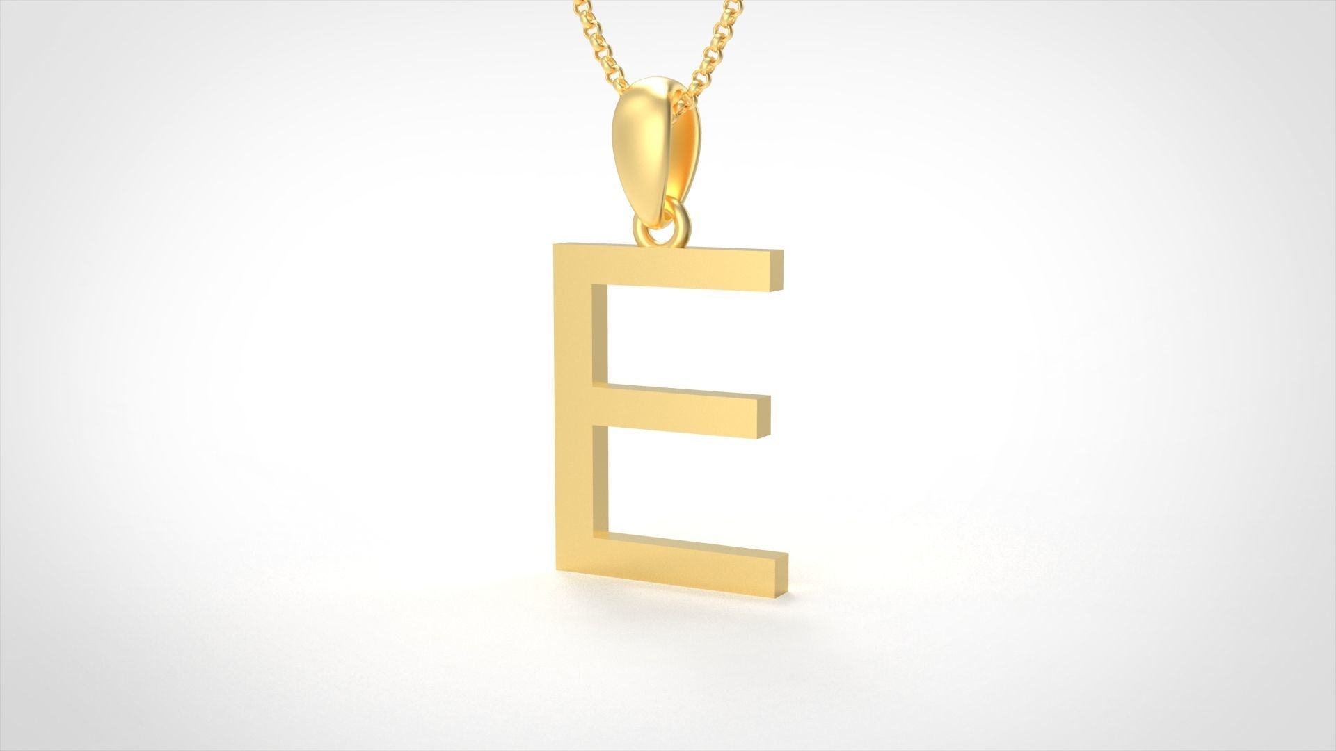 Model 606 Classic Initial Light E Letter 3D print model_3