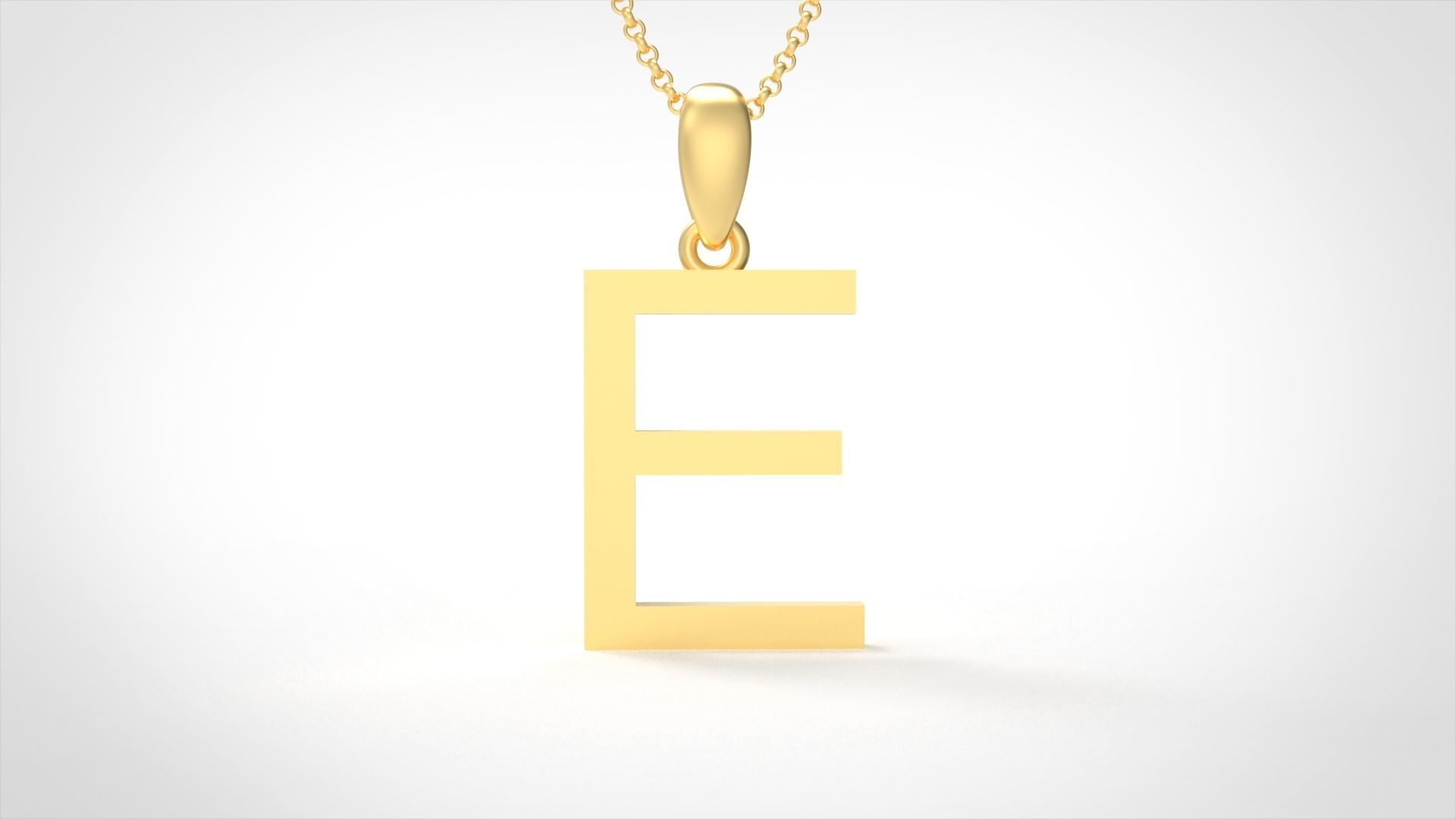 Model 606 Classic Initial Light E Letter 3D print model_1