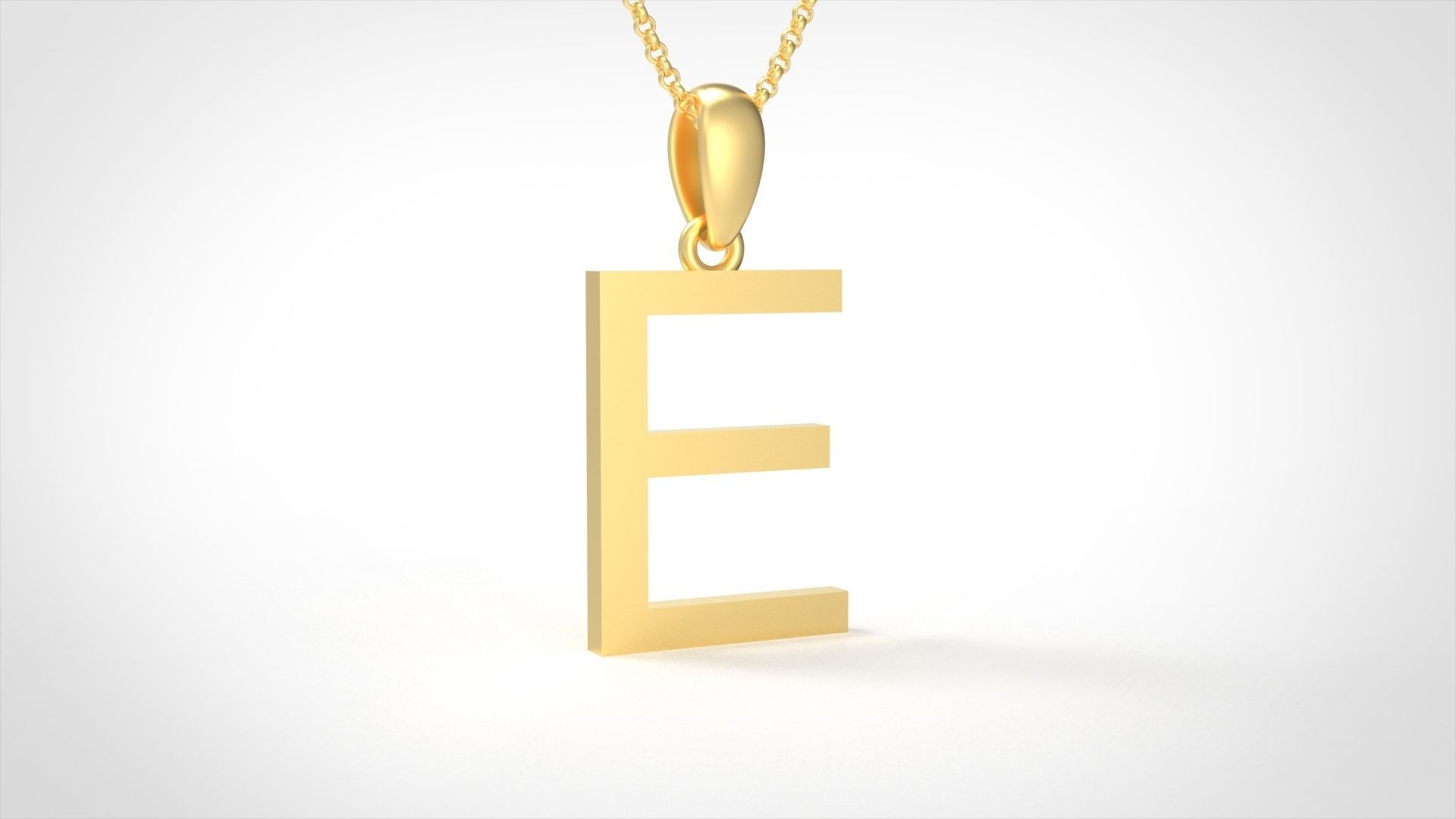 Model 606 Classic Initial Light E Letter 3D print model_2