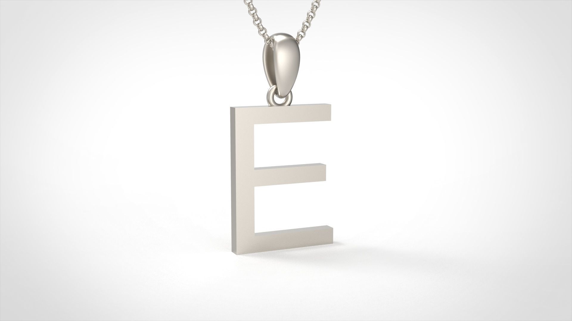 Model 606 Classic Initial Light E Letter 3D print model_5